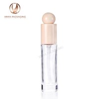 30ml round ball cap pump glass bottle foundation concealer sunscreen lotion primer skincare beauty makeup cosmetic packaging