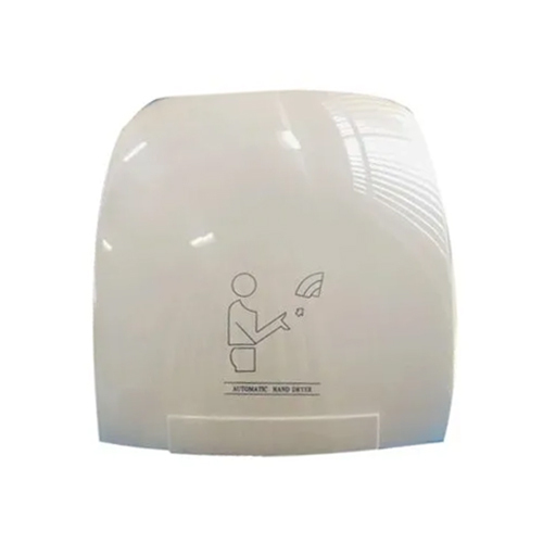 Automatic Hand Dryer - PVC Material, Rectangular Shape, Glossy White Finish | Durable Bath Hardware Set