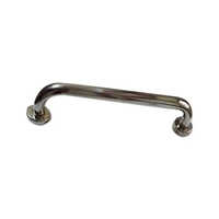 Stainless Steel Bathroom Grab Bar - Stainless Steel, 9 Inch , Silver With Glossy Finish, Sleek Rectangular Shape, Non-slip Surface For Enhanced Grip