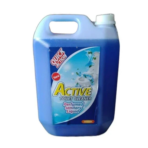 Active Perfume Sanitary Liquid Toilet Cleaner - 5 Liters, Blue Color, 98% Purity | Quick Action, Strong Fragrance, High Quality for Commercial Use