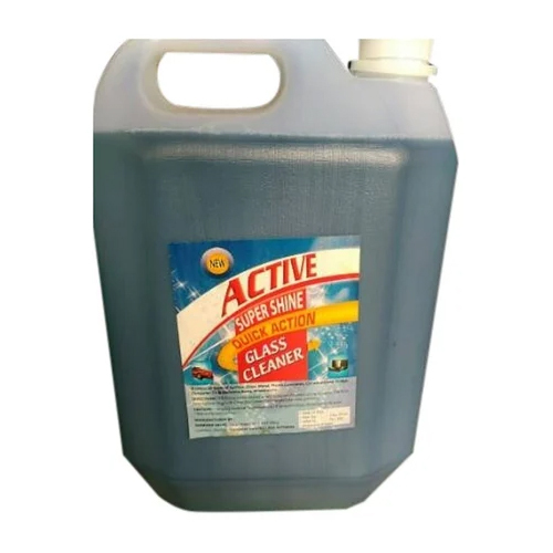 Active Super Shine Glass Cleaner - Liquid Form, 5L Can | Strong Fragrance, High Quality, Super Shine, Quick Action