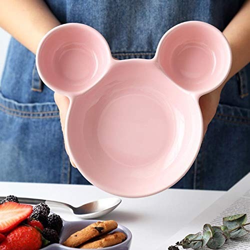 MICKEY SHAPED KIDS/SNACK SERVING SECTIONED PLATE (0843)