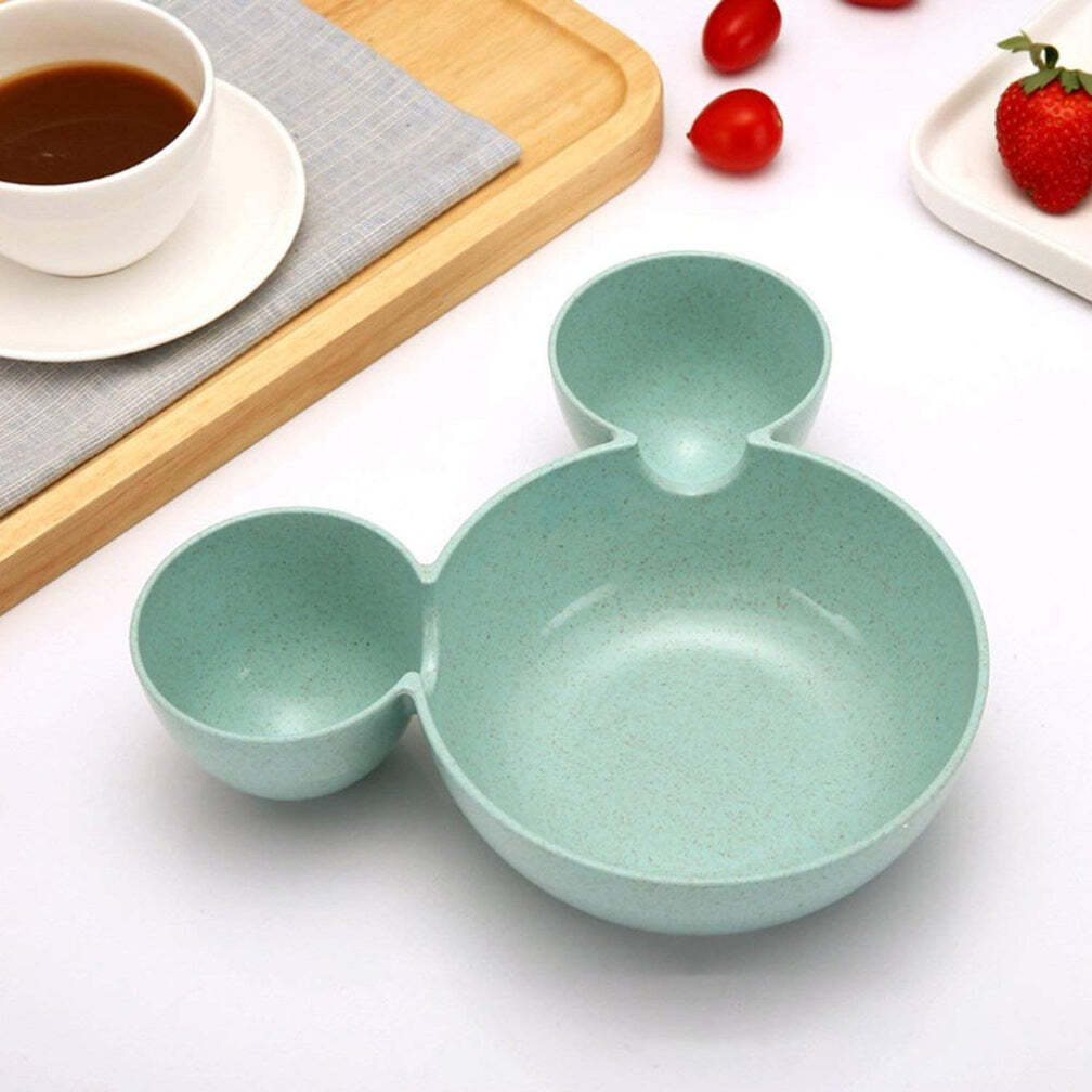 MICKEY SHAPED KIDS/SNACK SERVING SECTIONED PLATE (0843)