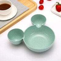 MICKEY SHAPED KIDS/SNACK SERVING SECTIONED PLATE (0843)