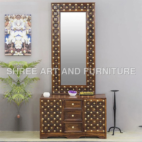 FSDT022 Sheesham Wood Dressing Table with Mirror