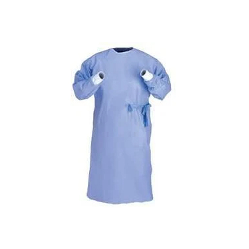 Wraparound Surgeon Gown - Lightweight & Breathable Fabric, Knee-Length, Light Purple Color, Unisex Design, Long Sleeve Style