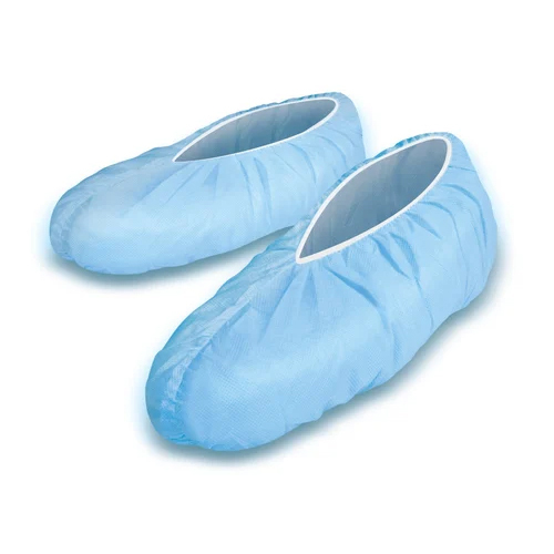 Non Woven Shoe Cover - Medical Grade Non-Woven Fabric, Blue Color, Easy to Wear, Disposable Design for Clean Area Protection