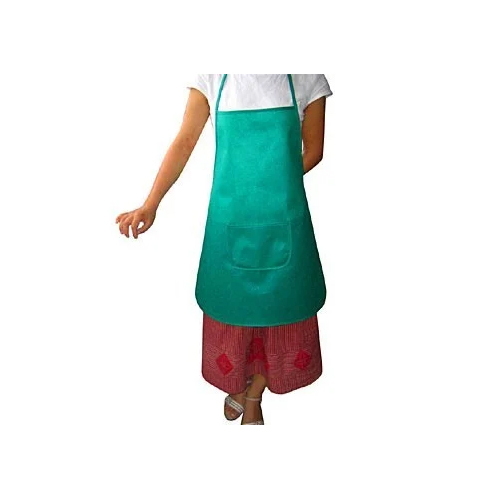 Disposable Non Woven Apron - Non Woven Material, Green Color | Lightweight, Adjustable Straps, Breathable Design, Ideal for Medical and Industrial Use