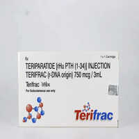 750 Mg Terifrac Injection - 750 Mcg/3ml Teriparatide, Pre-filled Syringe | Bone Growth, Density Increase, Fast Acting, Safe Injection, Fracture Reduction