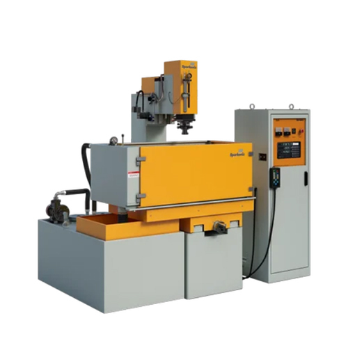 SPARK EROSION - EDM MACHINE S 65 MICRO | 1150x900x450 mm, Yellow, 500 LTR Tank, 415V 3 Phase, 0.5 HP Pump Motor, Manual Operation, 600 KGS Weight