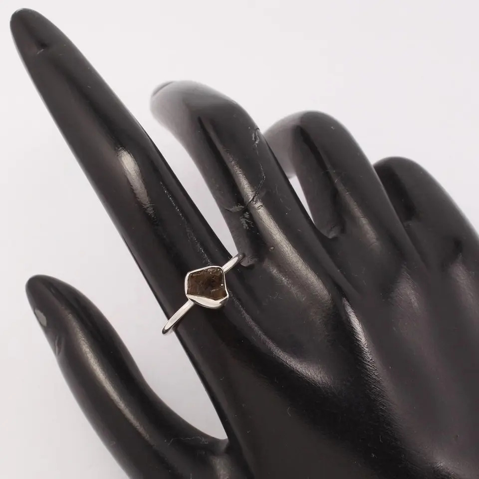 925 Sterling Silver Beautiful Yellow Tourmaline Stackable Cute Ring