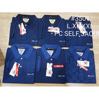 Denim Jaquard Mens Tshirt - Color: Blue