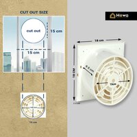 Aero 6 Inch Glass Exhaust Fan Marble Finish