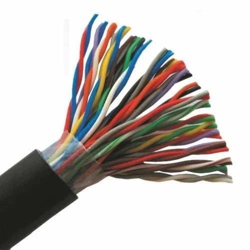 Telecom Switch Board Cable 1 Pair - 10 Pair, 24 AWG, 0.5mm Bare Copper Core, PVC Insulation, Length 90m | Durable for Diverse Industrial Applications