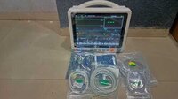Km12c1 Multipara Monitor - Fiber Material, 5 Kg Weight, White Color | Ecg, Nibp, Spo2, Temperature Monitoring, Digital Displays, Multi-lead Ecg, Realtime St Analysis