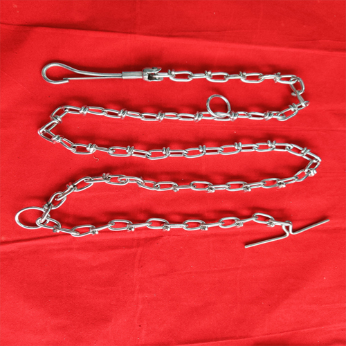 Silver Dog Chain Knotted