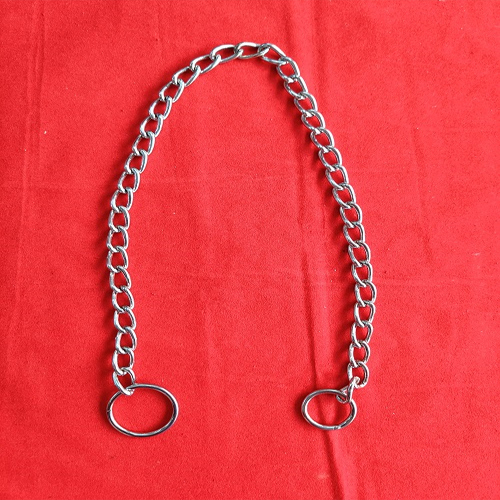 Choke Chain Twisted - Alloy Steel, 6-12 Gauge Sizes | Polished Chrome Plated, Silver and Golden Color, Pet Collar Design
