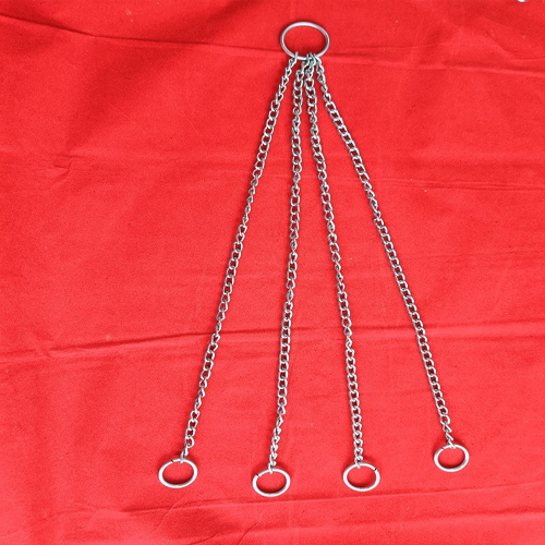 Flower Pot Chain - Steel Material, 12 Sizes Available | Polished Finish, Twisted Design with Circular Hook for Easy Hanging