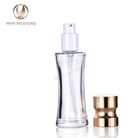 30ml clear matte Glass Pump Bottle foundation concealer sunscreen lotion primer skincare beauty makeup cosmetic packaging