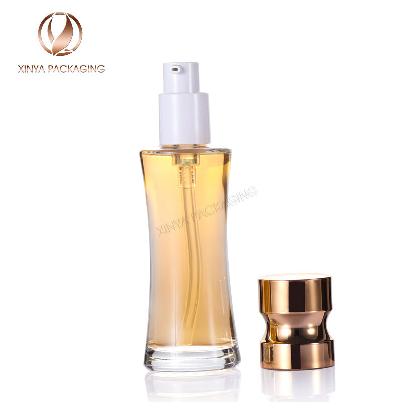 30ml clear matte Glass Pump Bottle foundation concealer sunscreen lotion primer skincare beauty makeup cosmetic packaging