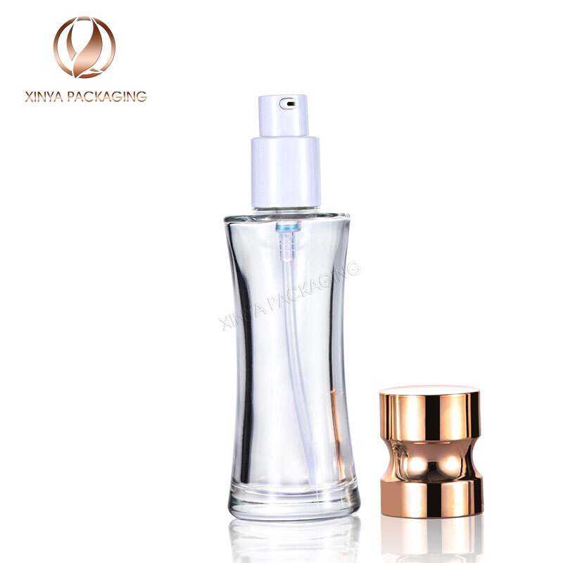 30ml clear matte Glass Pump Bottle foundation concealer sunscreen lotion primer skincare beauty makeup cosmetic packaging