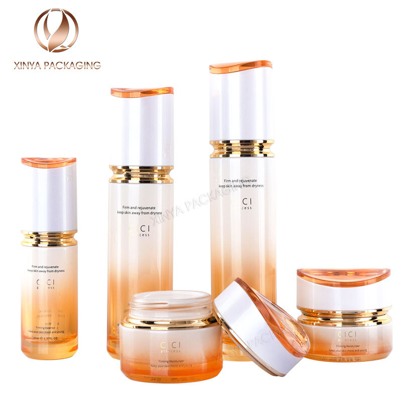 30g-50g-40ml-100ml-120ml clear Glass Bottle Set cream jar foundation lotion toner sunscreen cosmetic packaging skincare