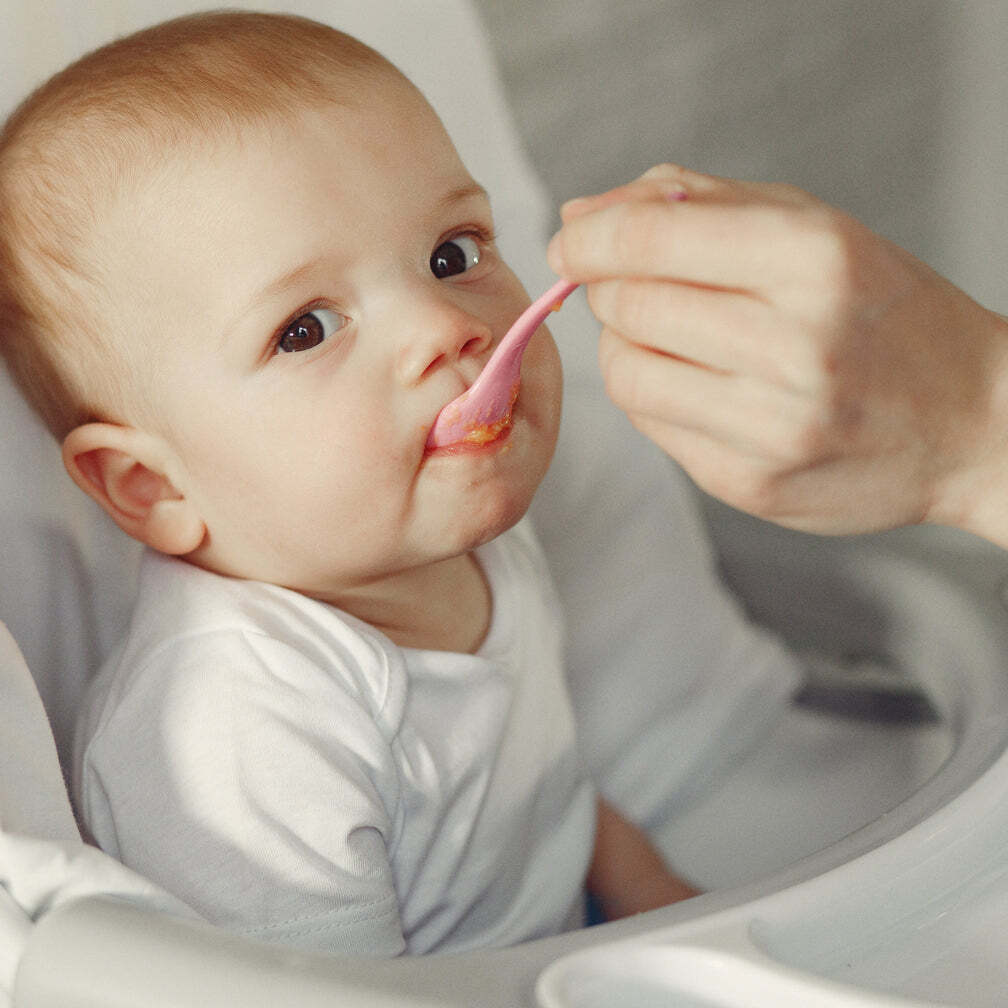 Baby Feeding Spoon ultra supple Silicone Tip BPA Free material with Food Grade Silicone tip Self-Feeding Utensil Baby Weaning Spoon for Kids 4 Months (7089)