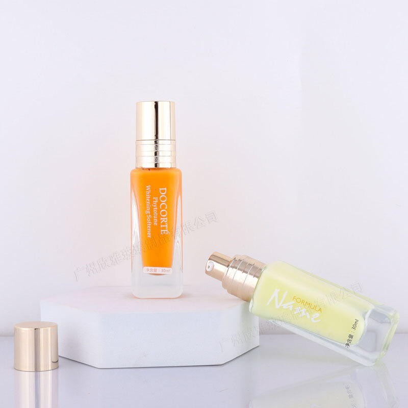 20ml Pump glass Bottle Dropper foundation serum eseential oil glass bottle skincare cosmetic packaging
