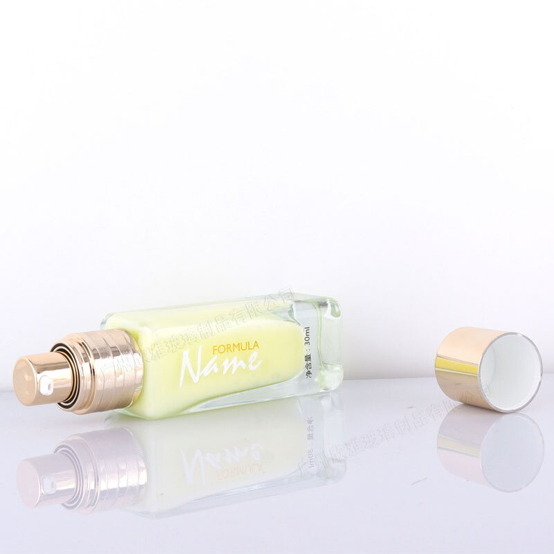 20ml Pump glass Bottle Dropper foundation serum eseential oil glass bottle skincare cosmetic packaging