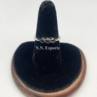925 Sterling Silver Attractive Black Diamond Ring