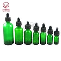 5-10-15-20-30-50-100ml Green Essential Oil Bottle Dropper Glass Serum Skincare Cosmetic Packaging Personal Care - Glass Material, Varied Sizes, Green Color | Durable Glass, Easy Dispensing, Elegant Design, Leakproof, Uv Protection, Safe Packaging