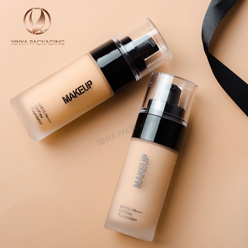 20ml 30ml 40ml Glass Pump Bottle foundation concealer sunscreen lotion primer skincare makeup cosmetic packaging