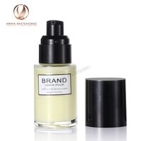 20ml 30ml 40ml clear frosted pump glass bottle foundation concealer primer sunscreen makeup skincare personal care comsetic packaging