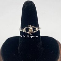 925 Sterling Silver Unique Genuine Diamond Ring