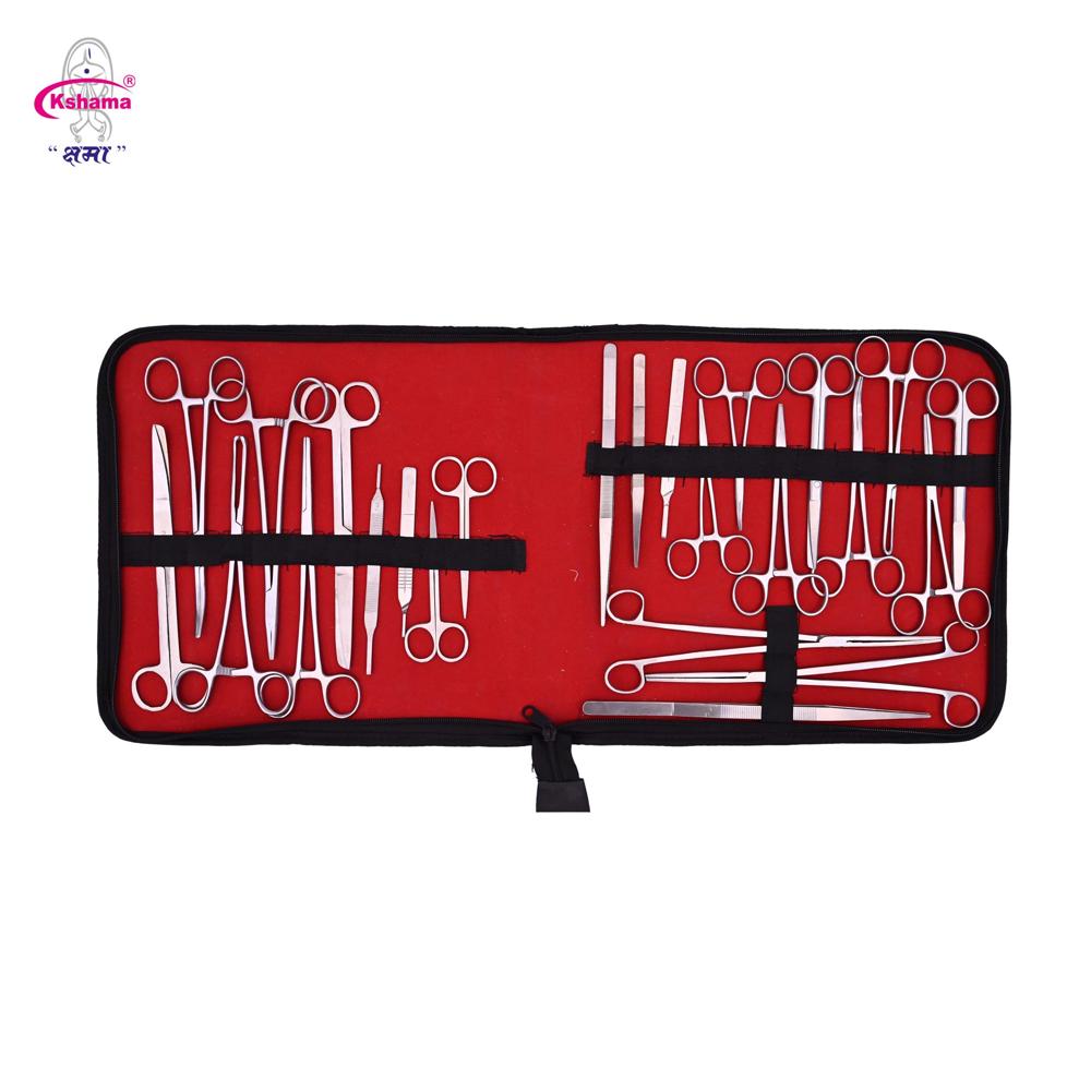 Surgical Kit- 24 Pisces I Veterinary Surgical Instrument Rust Proof Ss (1 Pcs) - Color: Silver