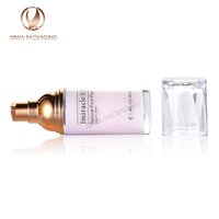 20ml 30ml 40ml diamond cap clear frosted pump glass bottle foundation concealer primer sunscreen lotion makeup skincare comsetic packaging