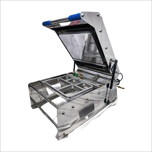 Meal Tray Sealing Machine 5CP - Silver Finish | Industrial Grade, New Condition, Efficient Sealing Performance