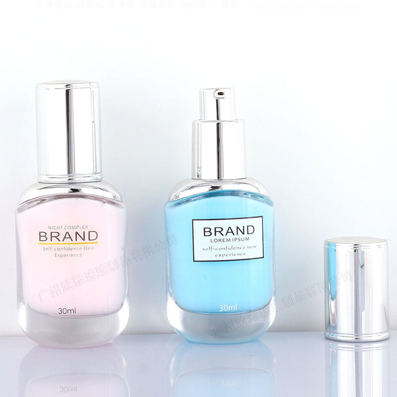 30ml foundation Pump Glass Bottle lotion sunscreen skincare personal care makeup cosmetic packaging