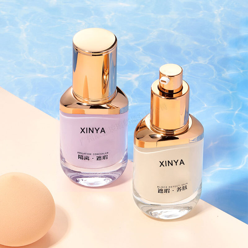 30ml foundation Pump Glass Bottle lotion sunscreen skincare personal care makeup cosmetic packaging
