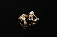 Natural Diamond Happy Tear Drop inspired Earrings