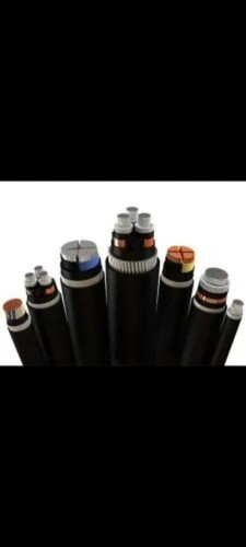 Underground Aluminum Power Cable - 3 Core, 95 SQMM | Solid XLPE Insulation, Black Color, Un-Shielded Protection for Direct Burial Use
