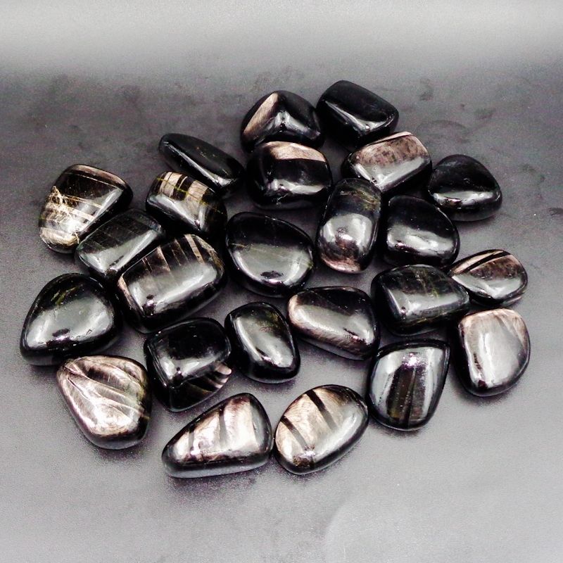 Natural Gemstone Polished Tumbled Stone Hypersthene Crystals Tumbles