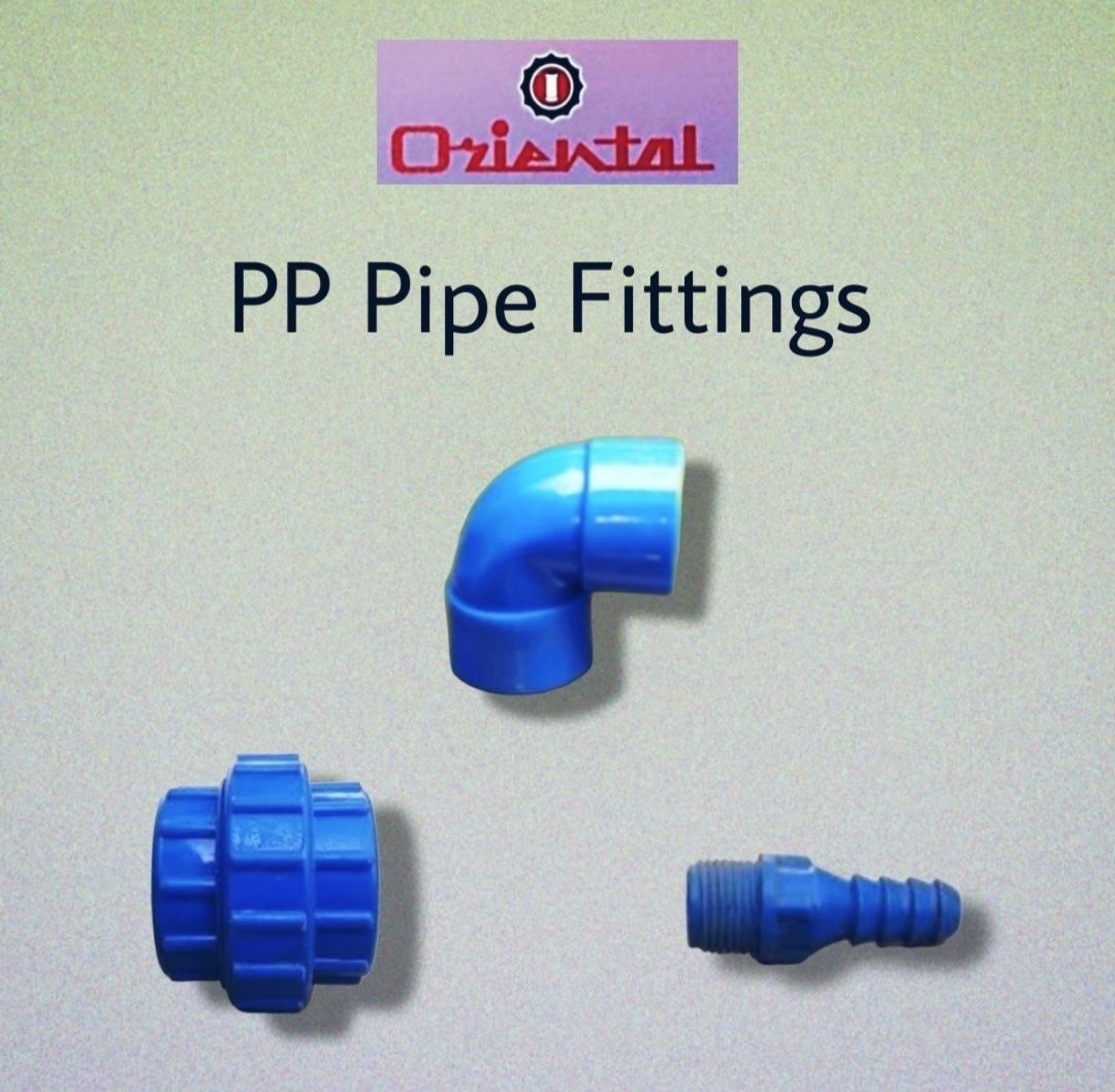 PP Pipe Fittings Socket Elbow Tee Hose Nipple Hex Nipple Union Check Nut Spare Nut