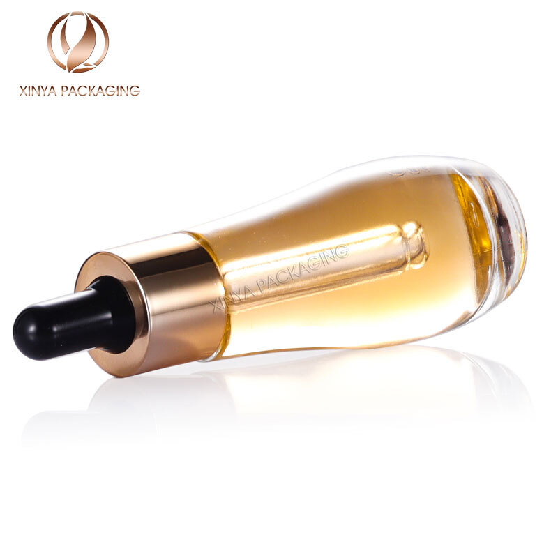 30ml clear glass Dropper Bottles serum essential oil foundation makeup skincare cosmetic packaging