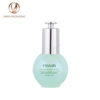 50ml clear matte ball glass Dropper Bottle serum essential oil makeup beauty skincare cosmetic packaging