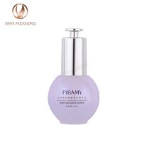 50ml clear matte ball glass Dropper Bottle serum essential oil makeup beauty skincare cosmetic packaging