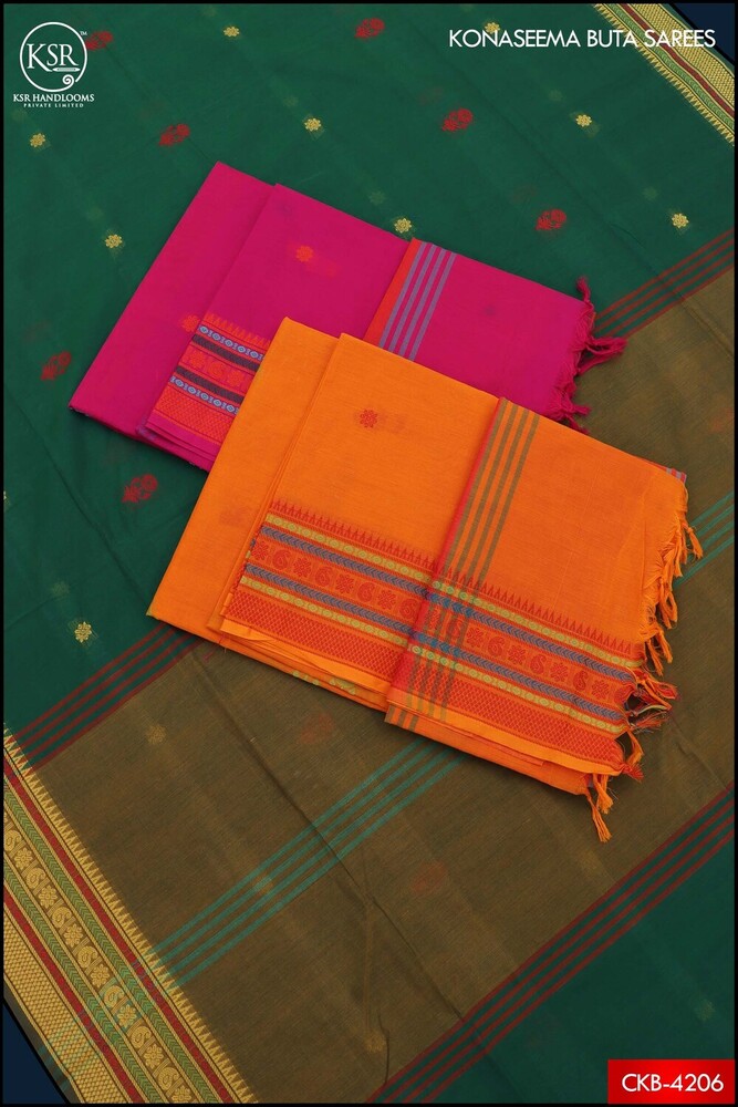 Designer Kollam Buta Sarees - Color: Different Available