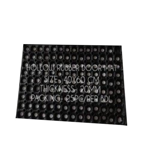 Black Hollow Rubber Door Mats 40X60 Cm