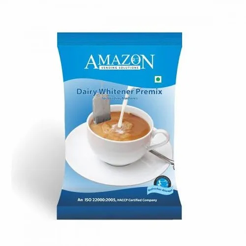 Amazon Dairy Whitener Premix - High-Quality Milk Solids, White Color, Sachet Packaging | Rich, Creamy Texture, 6 Months Shelf Life