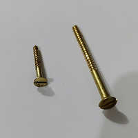 Half Threaded Brass Screw - Stainless Steel | Polished Finish, Superior Corrosion Protection, Ideal for Commercial Applications